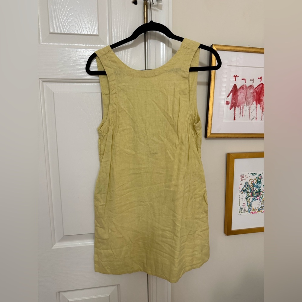 Free People Light Yellow Mini Dress